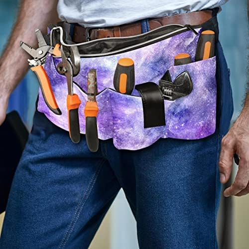 Starry Sky Purple Surple Cocketcement Focket לחגורת כלים | מחזיק כלים עמיד וקומפקטי